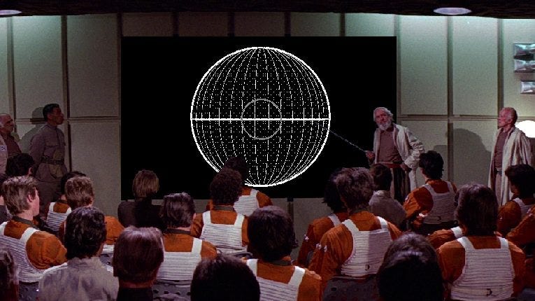 Death Star Mission Briefing from Start Wars: A New Hope
