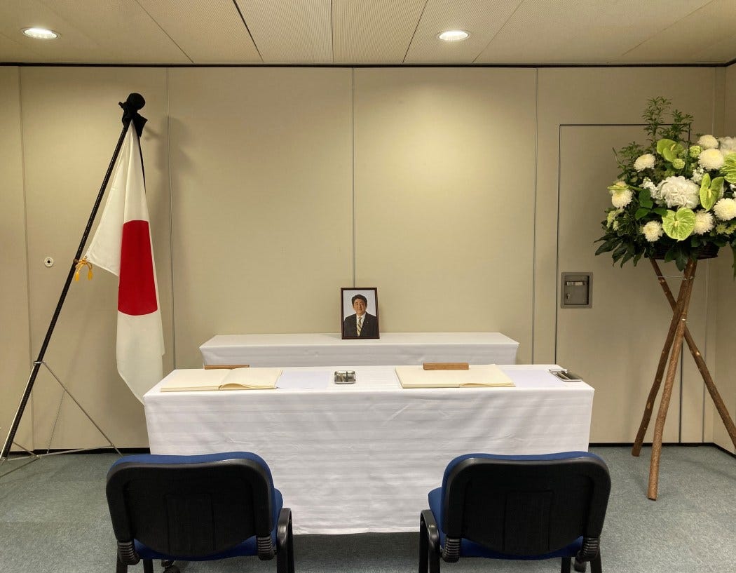 book of condolence shinzo abe