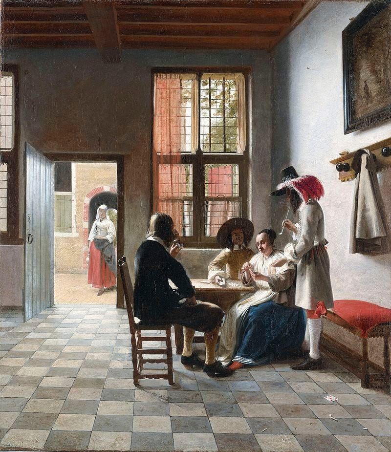Card Players in a sunlit Room, by Pieter de Hooch.jpg