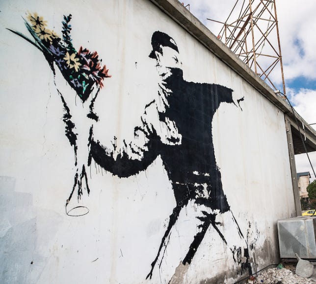 Flower Thrower Banksy Flower Thrower Banksy