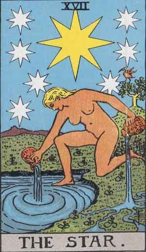 The Star tarot card from the Rider–Waite tarot deck