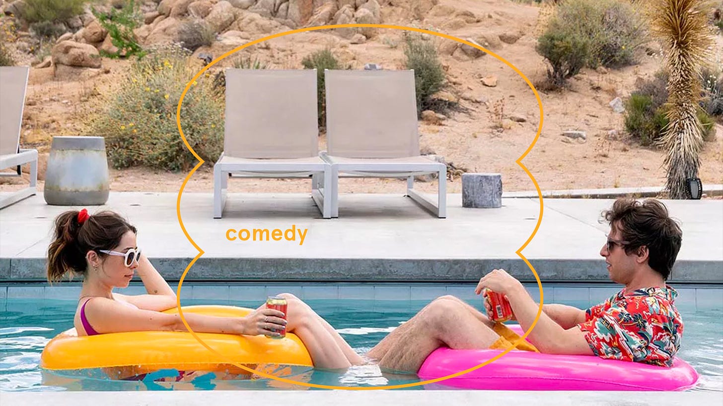 Christin Millioti and Andy Samberg in Palm Springs. Courtesy of Hulu.