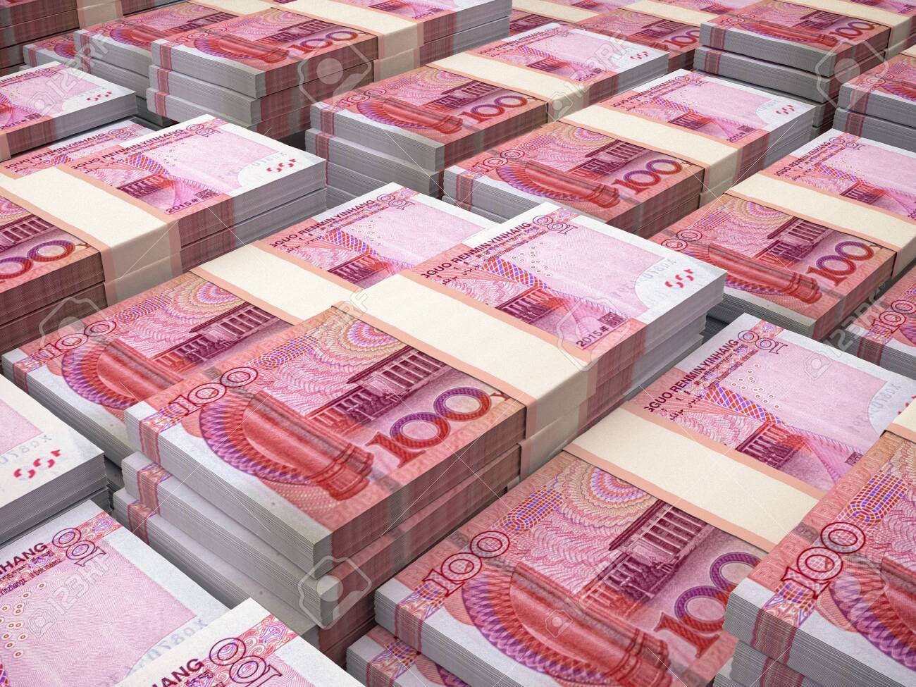 Money of China. Renminbi, yuan. One hundred Renminbi background. Made in China - 139379853