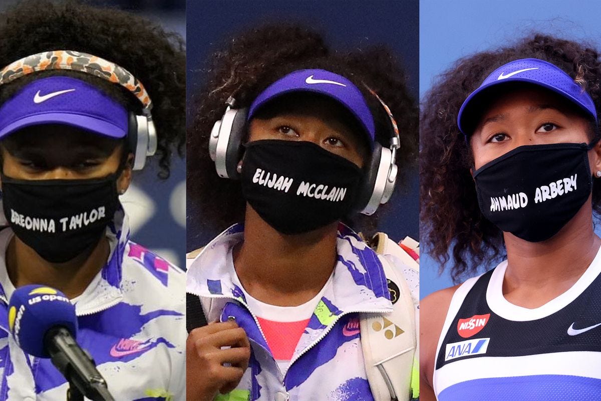 Naomi Osaka Wears Different Masks That Call Attention to BLM - PAPER
