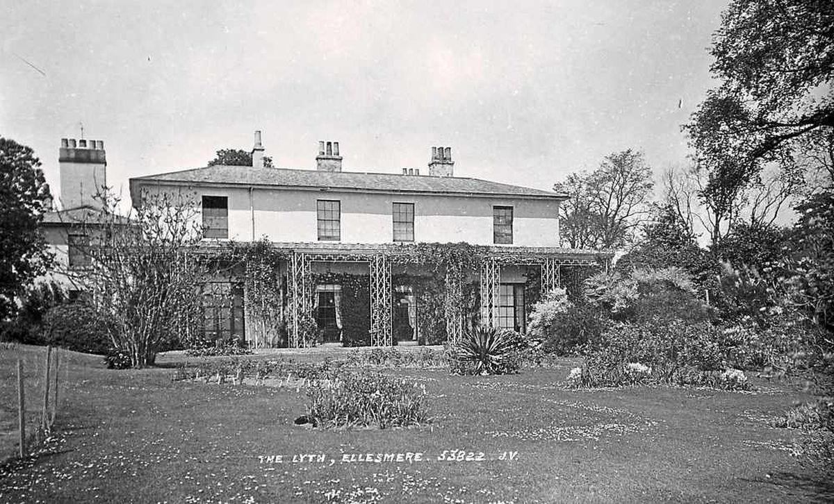 Two story house with lawn