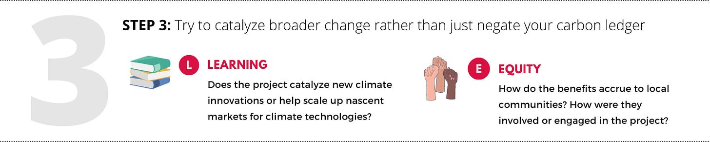 Step 3: Try to catalyze broader change rather than just negate your carbon ledger