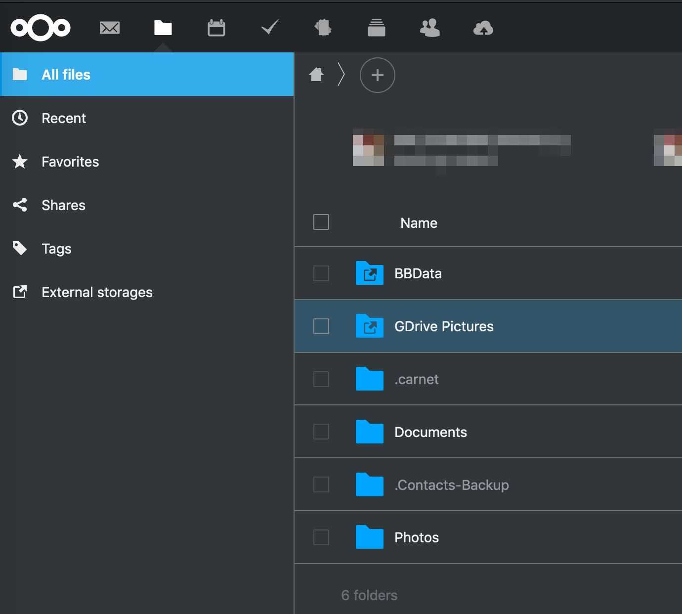 Nextcloud external storage as directories