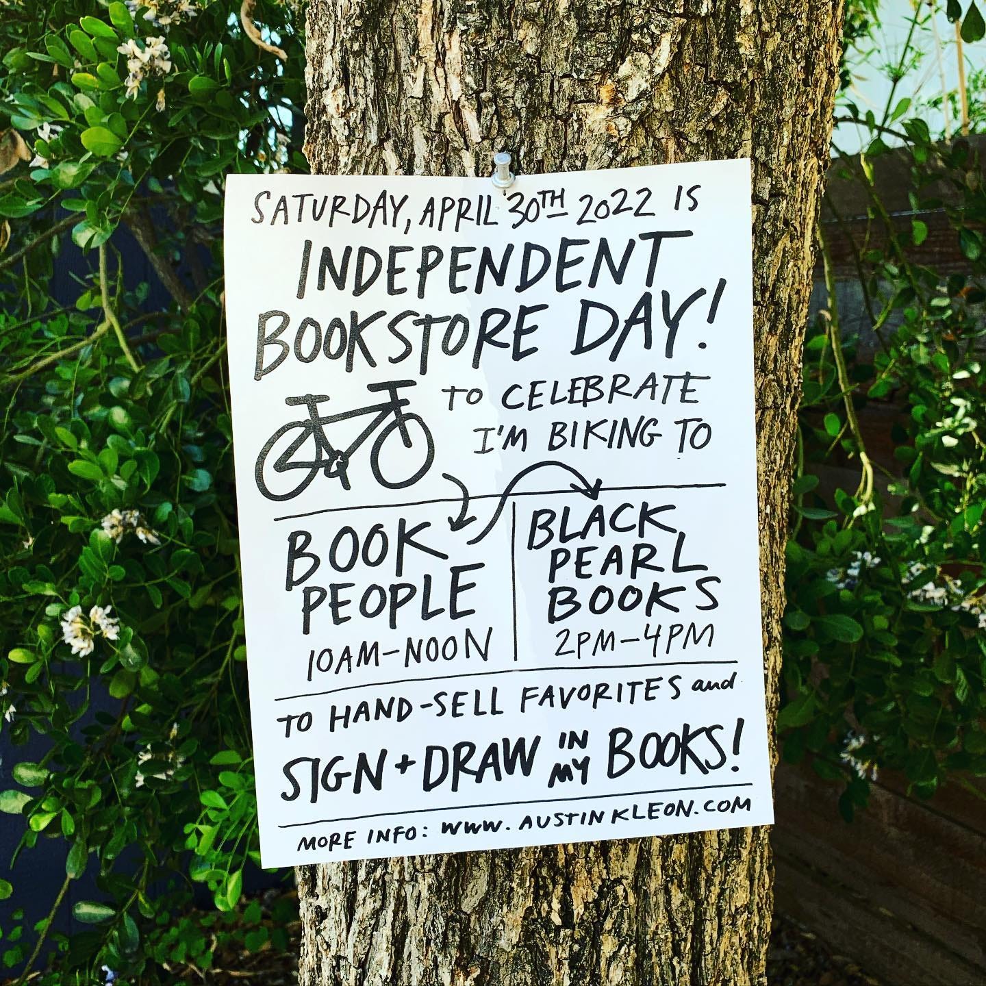 a flyer for independent bookstore day