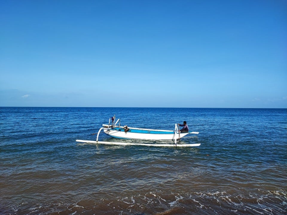 Local fisherman in Senggigi bay