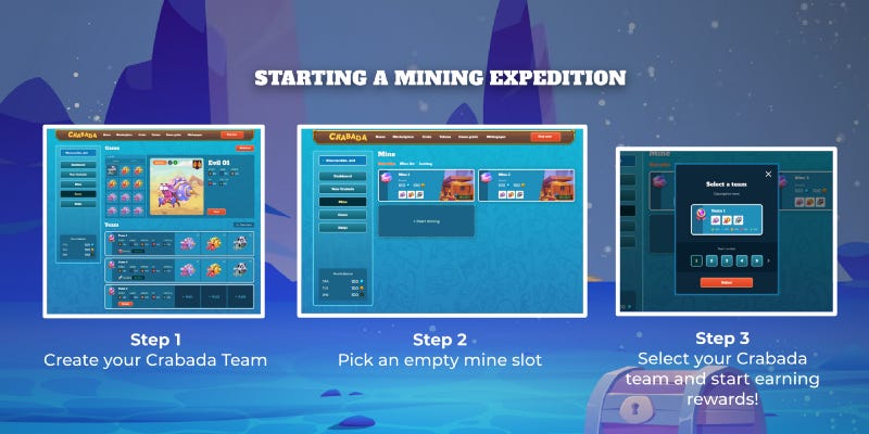 3 simple steps to start a Mining Expedition