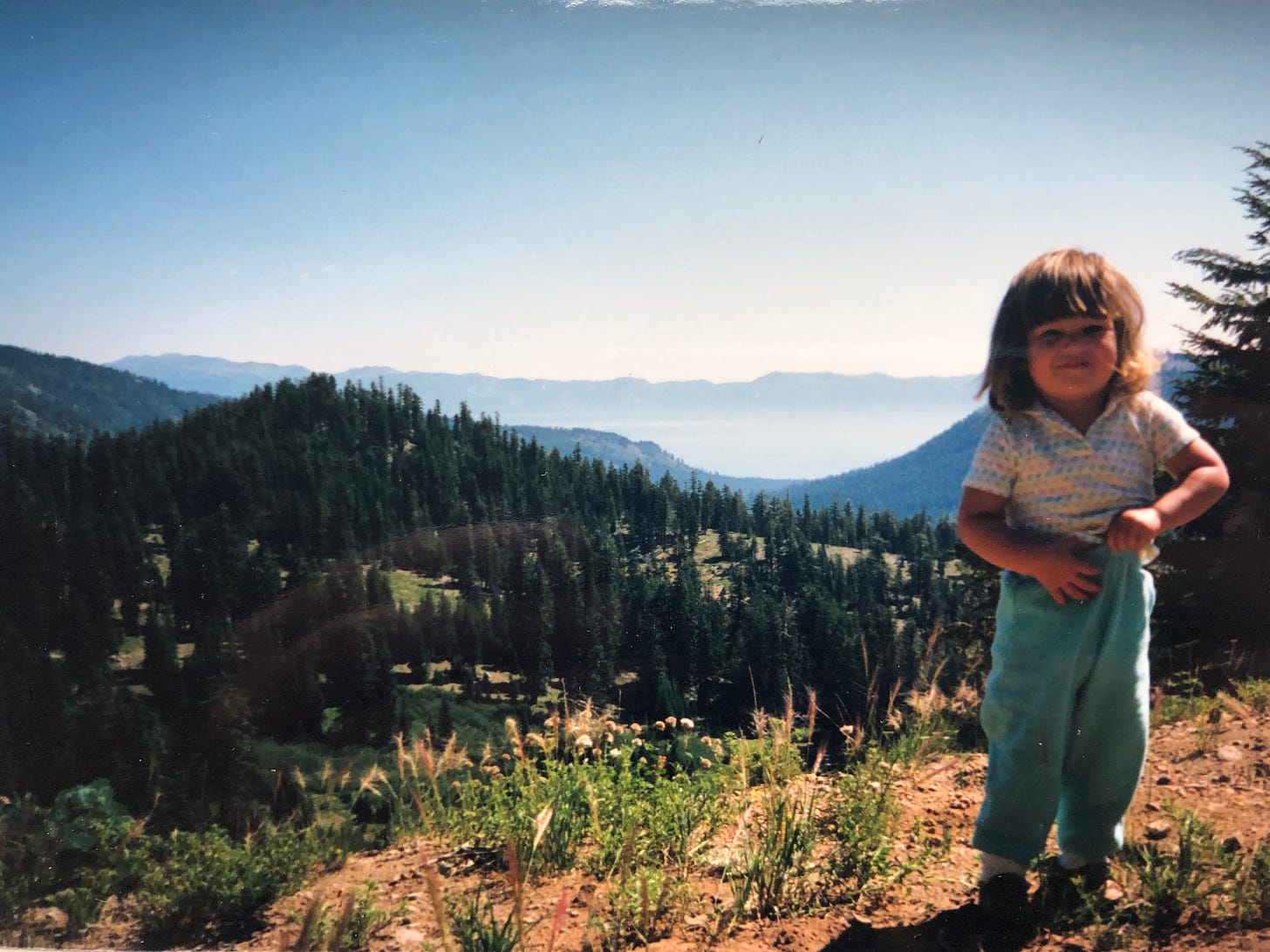 Two-year-old Meghan at Tahoe