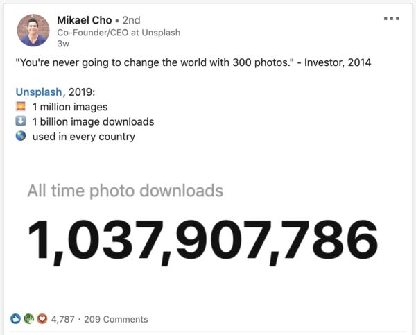 You can change the world... Credit: Mikael Cho on LinkedIn