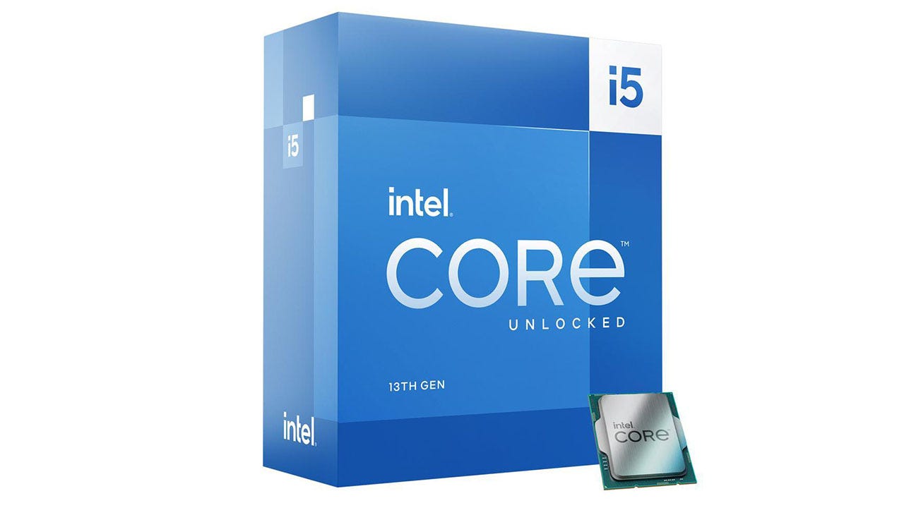 Intel Core i5-13600K processor on a white background