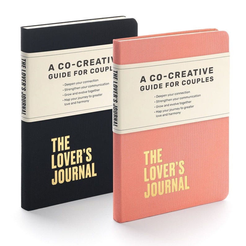 Couple's Journals for a Great Relationship  Anniversary 2 - Pink & Black