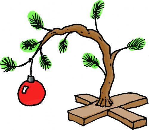 Charlie brown christmas tree clip art
