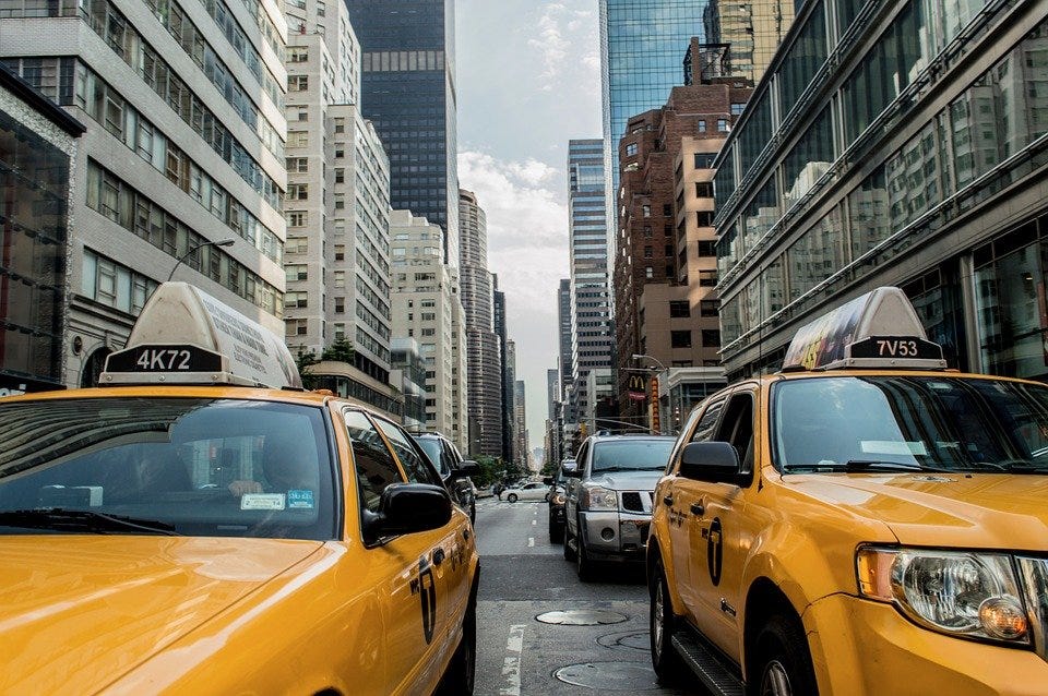 Taxi, Road, Traffic, Cab, Vehicles, Yellow Taxis