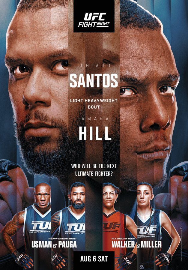 Pic: UFC Vegas 59 poster released for 'Santos vs Hill' featuring TUF 30  finals - MMAmania.com