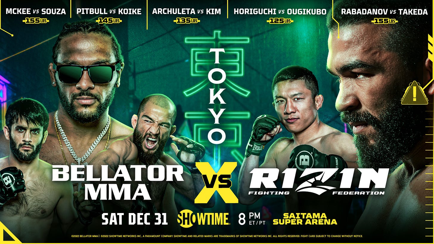 Bellator MMA | FIFTH FIGHT ADDED TO THE HISTORIC BELLATOR VS. RIZIN EVENT  ON NEW YEAR'S EVE