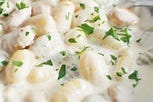 Gnocchi with Gorgonzola Cream Sauce | Kitchen Thyme | Gorgonzola cream ...