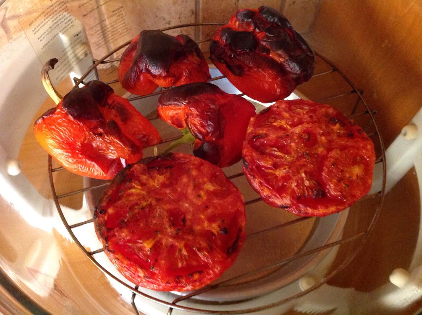 Roast red peppers & tomato
