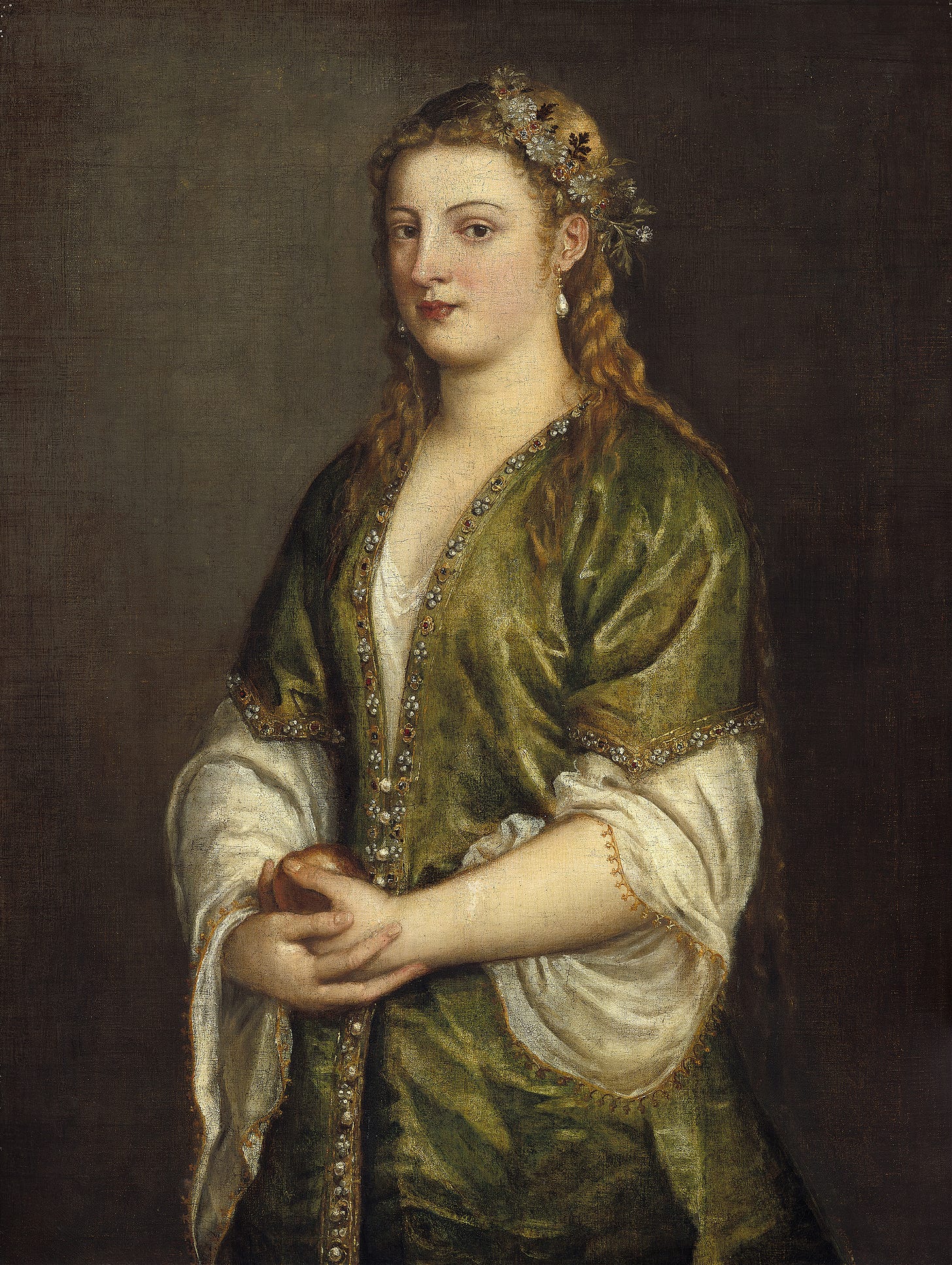 Woman Holding an Apple (c. 1550)