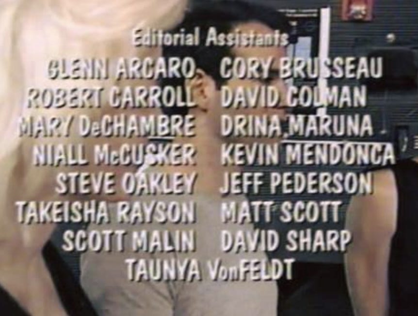 My first screen credit!