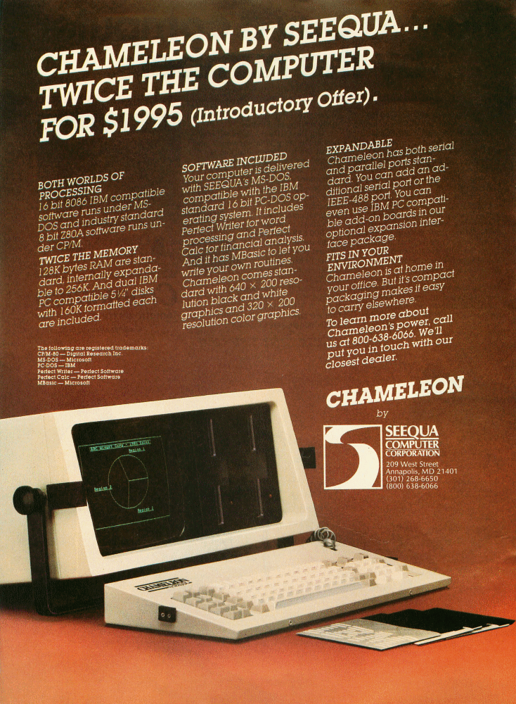 This ad is from the October 1983 issue of Byte Magazine.