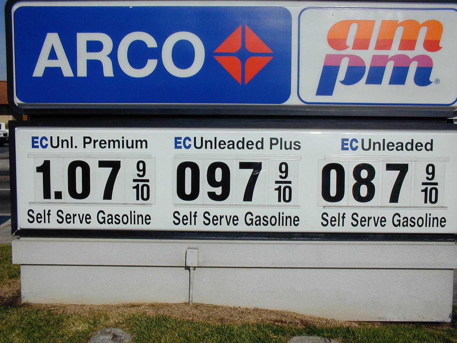 Fresno Gas Prices (Dec 2001)