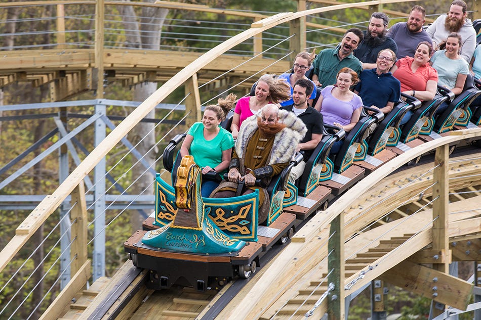 InvadR wooden coaster track