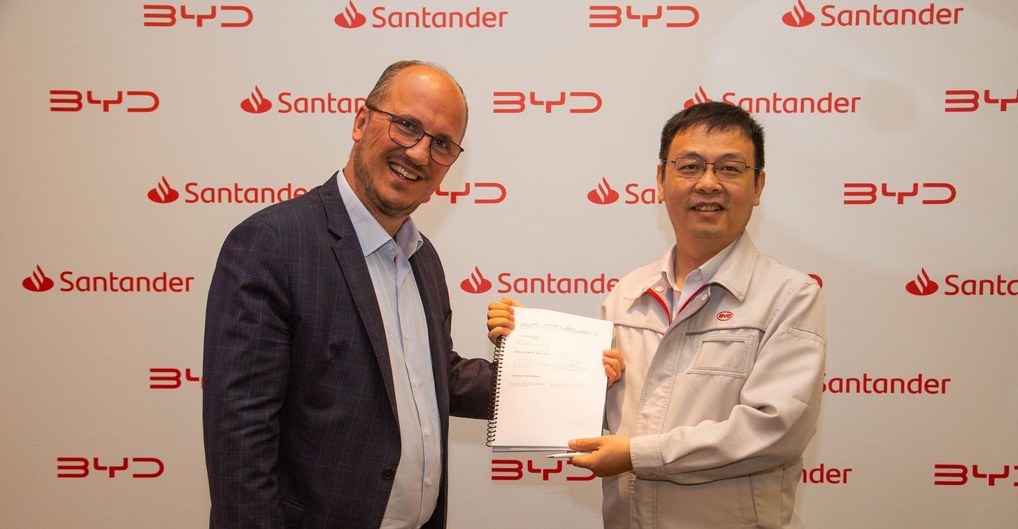 BYD and Santander to Launch Auto Finance Solutions in Brazil
