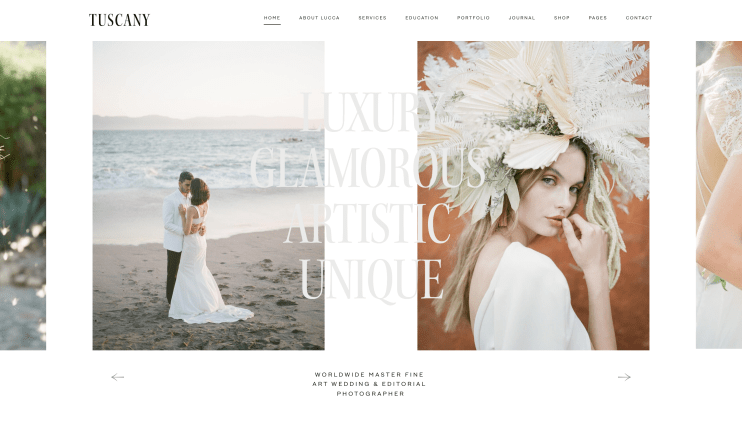 Tuscany by Squaremuse website template for photographers