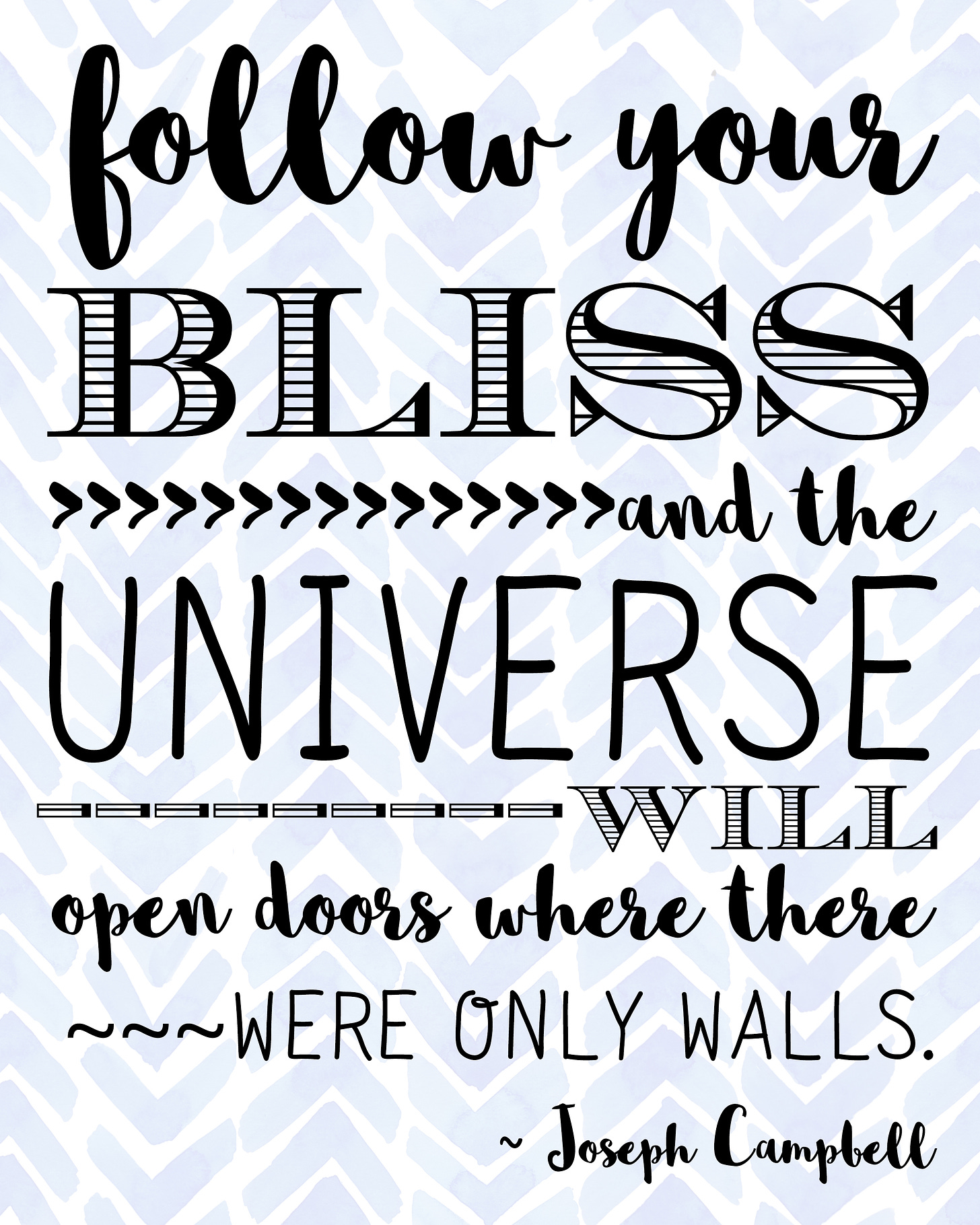 Follow Your Bliss and the Universe Will Open Doors For You Where There Were Only Walls