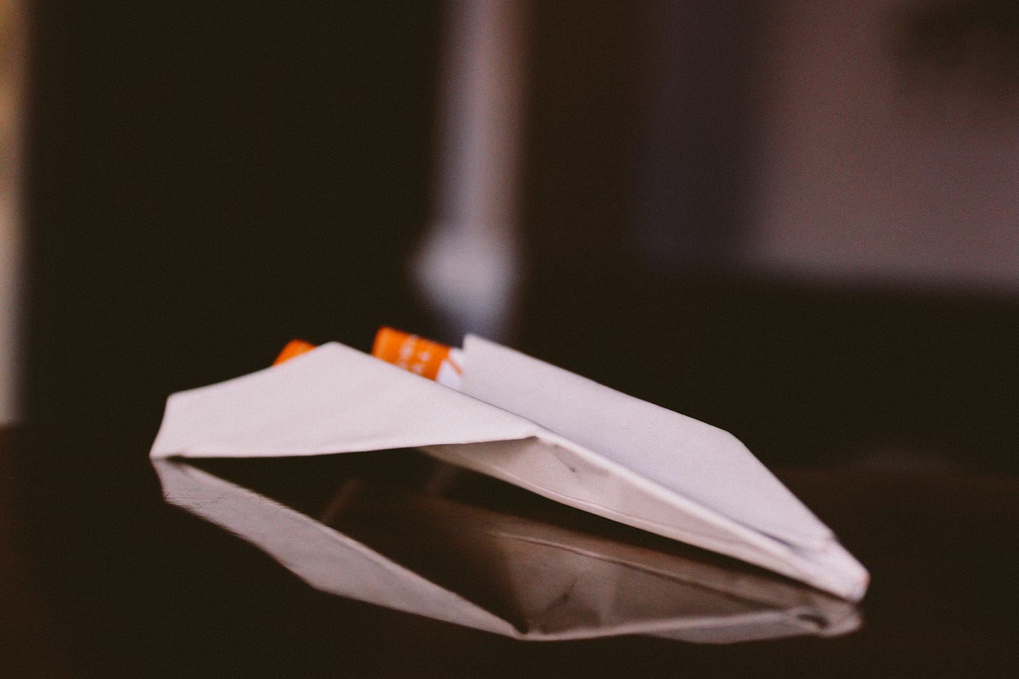 A paper airplane