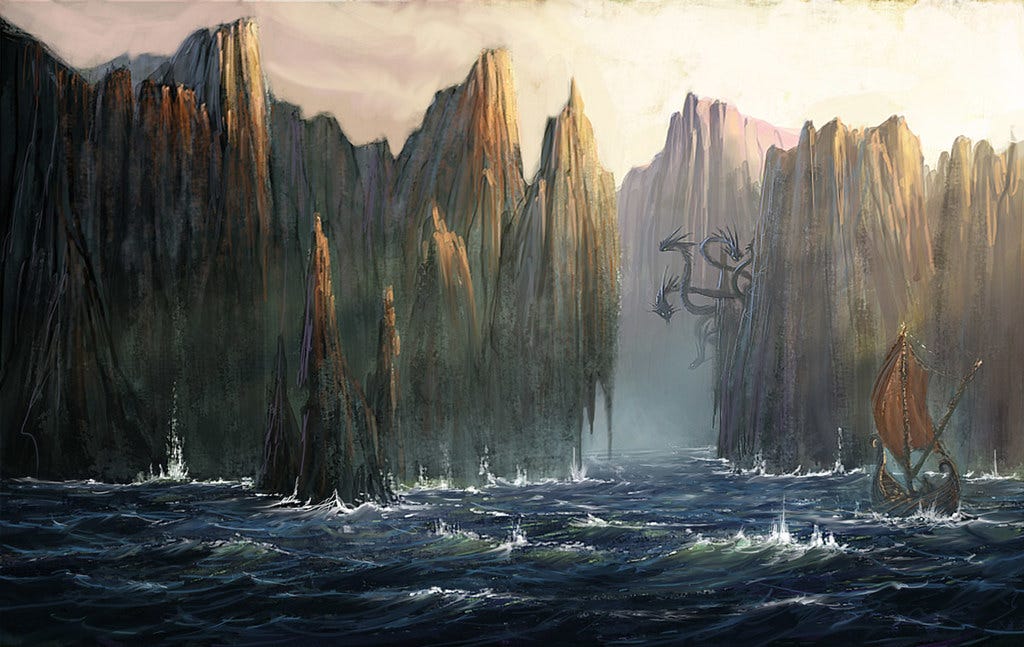 "Between Scylla and Charybdis" by Cea. is licensed under CC BY 2.0.