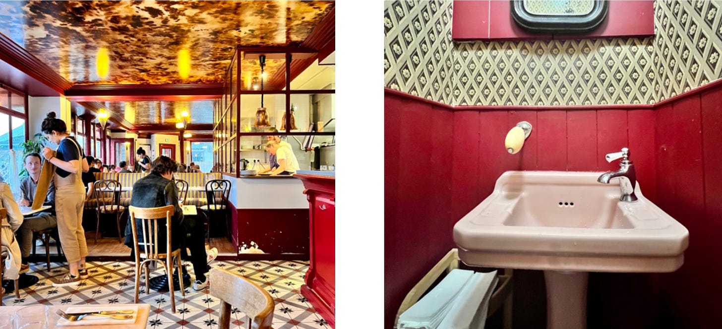 Interiors by Luke Edward Hall at Café Deux Gares restaurant in Paris | Paris by Mouth