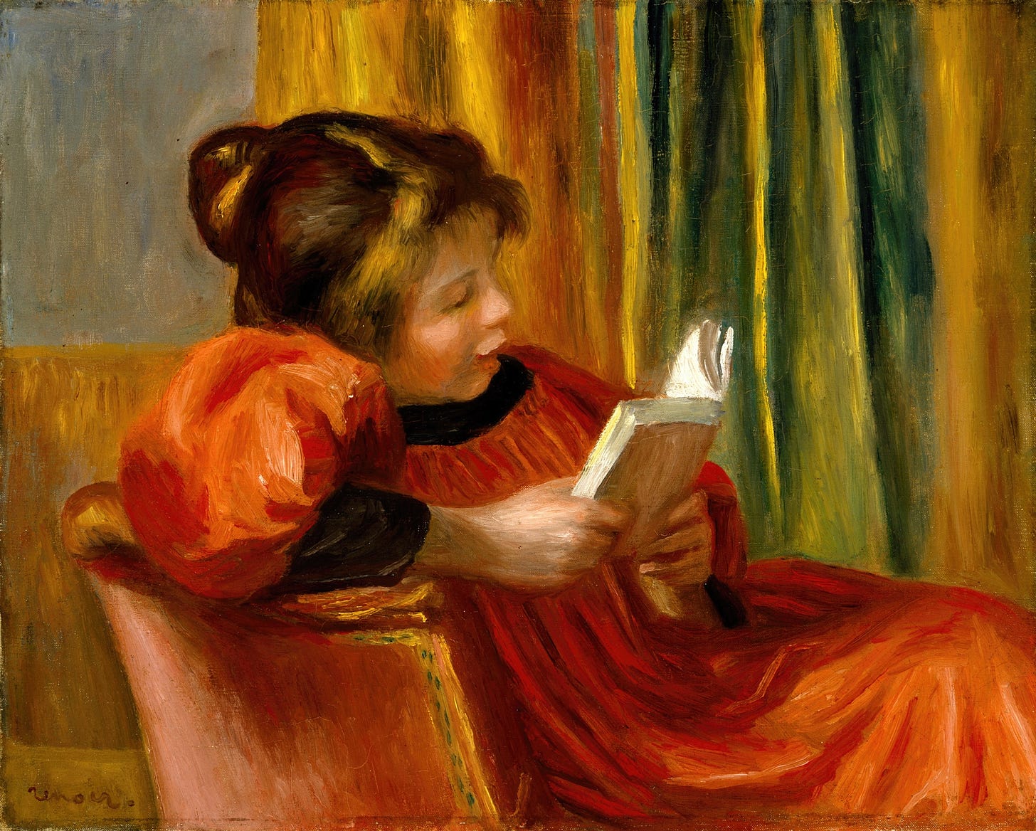 Girl Reading (circa 1890) by Pierre-Auguste Renoir