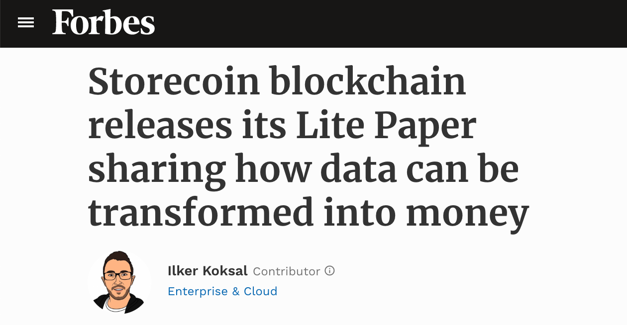 Storecoin blockchain releases its Lite Paper sharing how data can be transformed into money