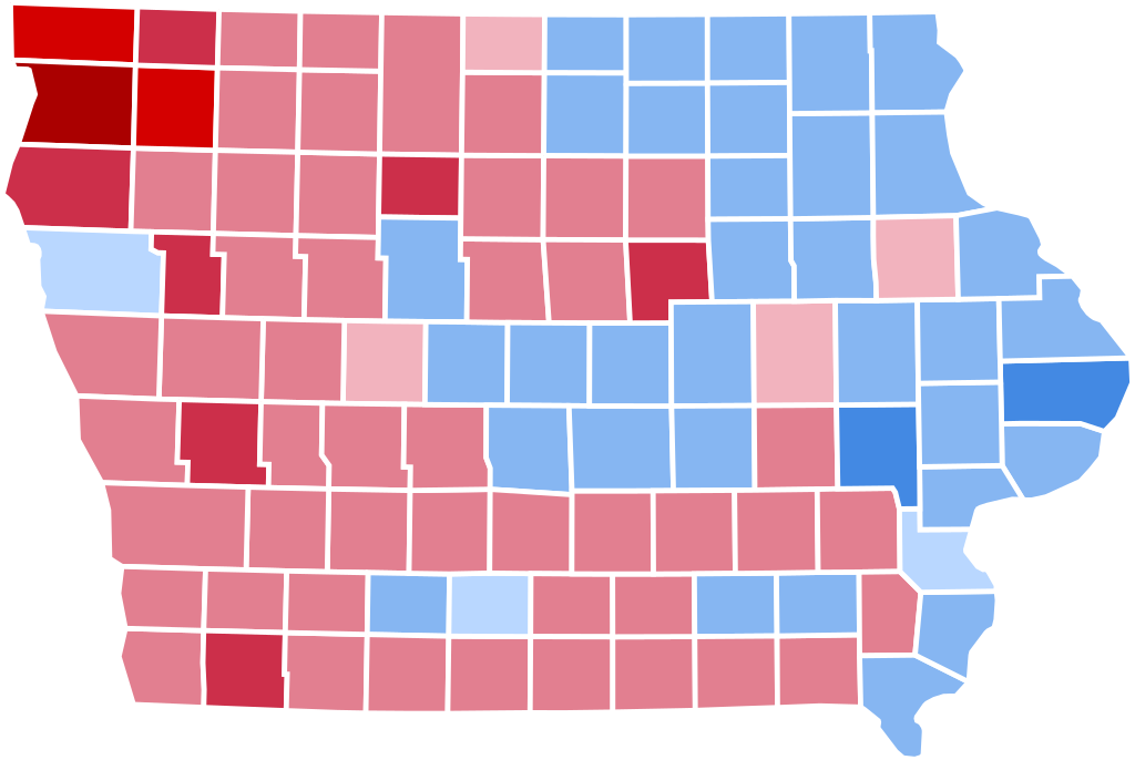 Iowa Presidential Election Results 2012.svg
