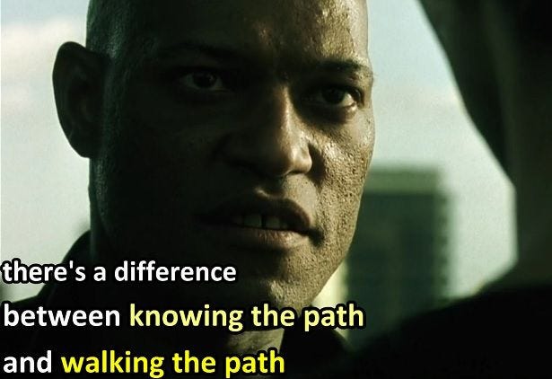 matrix-quote-difference-between-knowing-the-path-and-walking-the-path |  Matrix quotes, Oracle quotes, Quotes