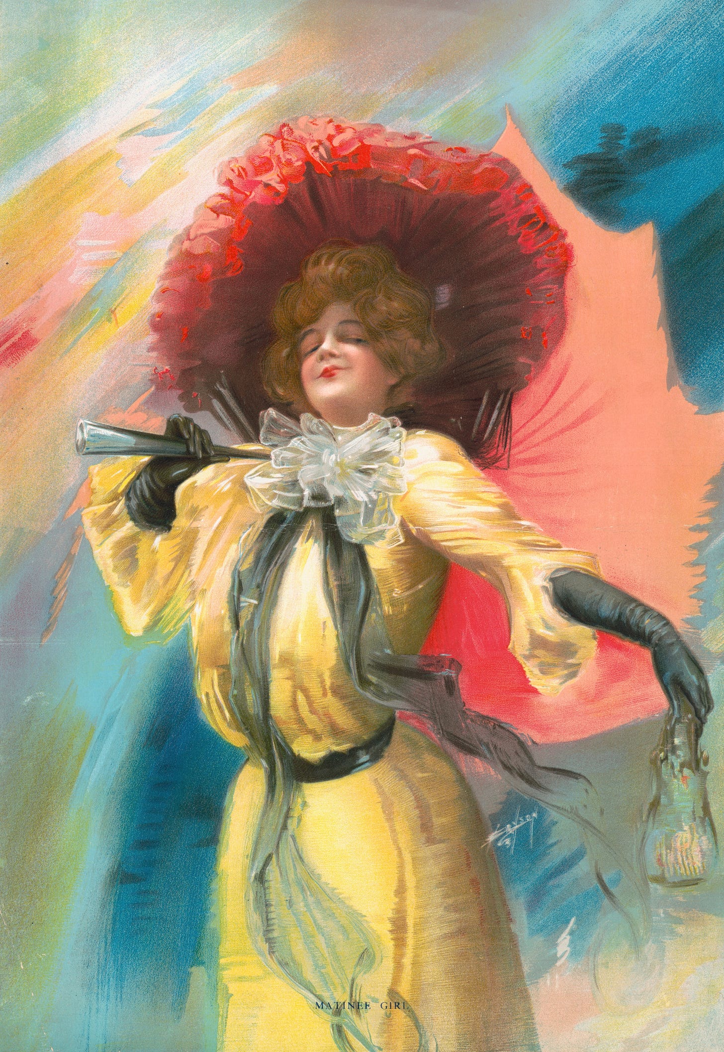 Matinee girl (1907) by F. Ryson (American, 19th/20th Century) 