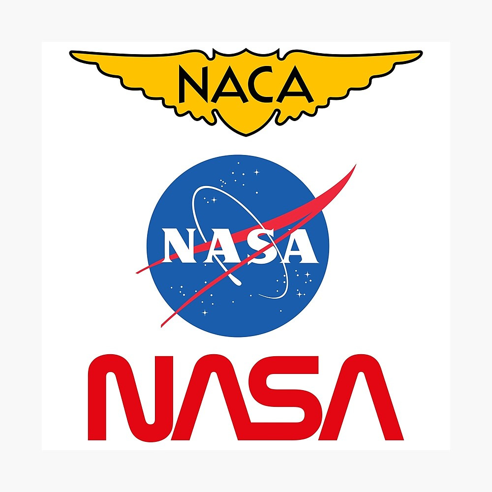 Historic NASA Worm, Meatball, and NACA Logo" Poster by jutulen ...