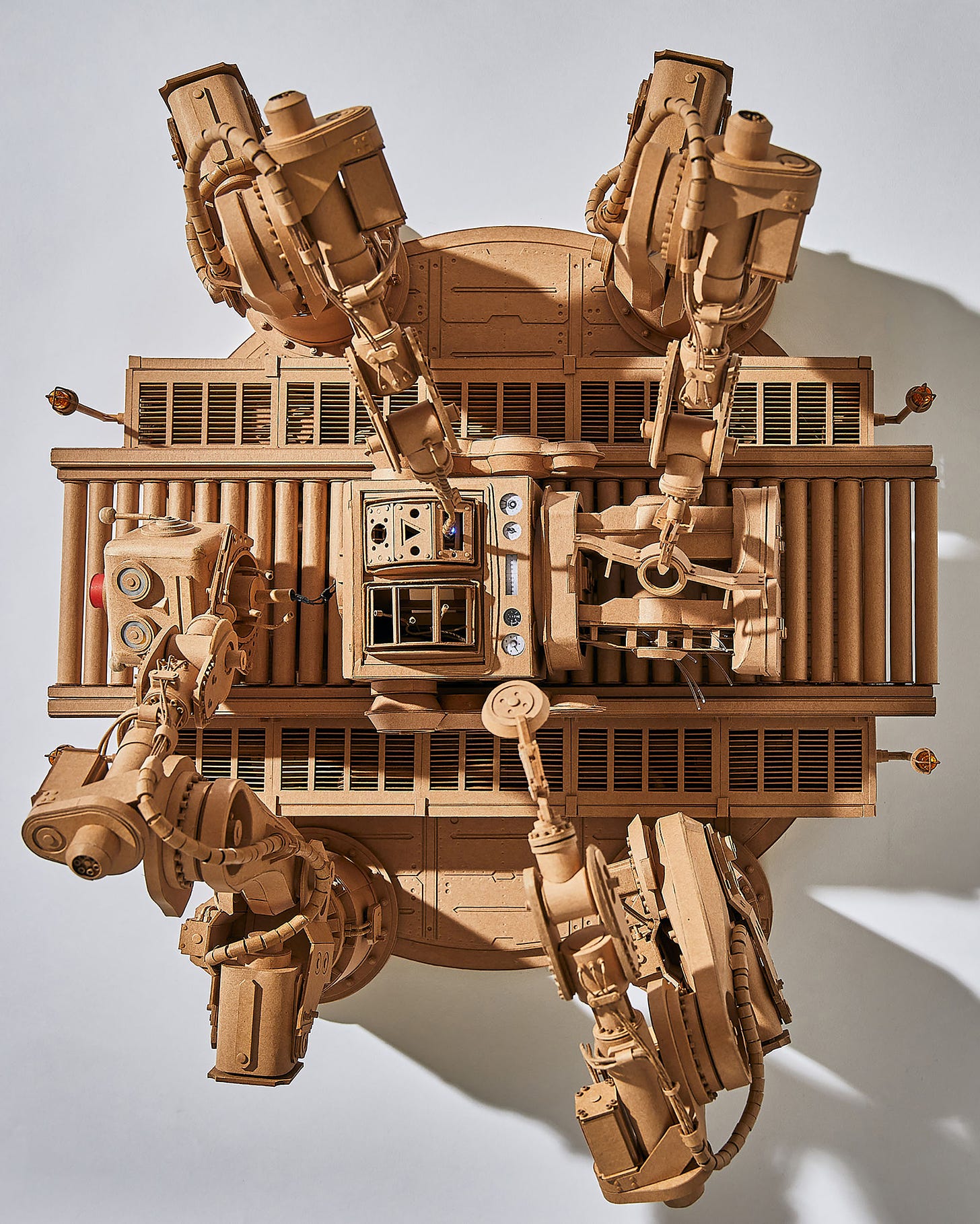 A Plant Overruns an Incredibly Intricate Cardboard Universe for Robots by Greg  Olijnyk | Colossal