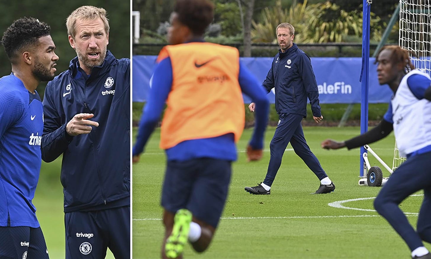 Chelsea release first pictures of Graham Potter's debut training session  with the Blues on Friday | Daily Mail Online