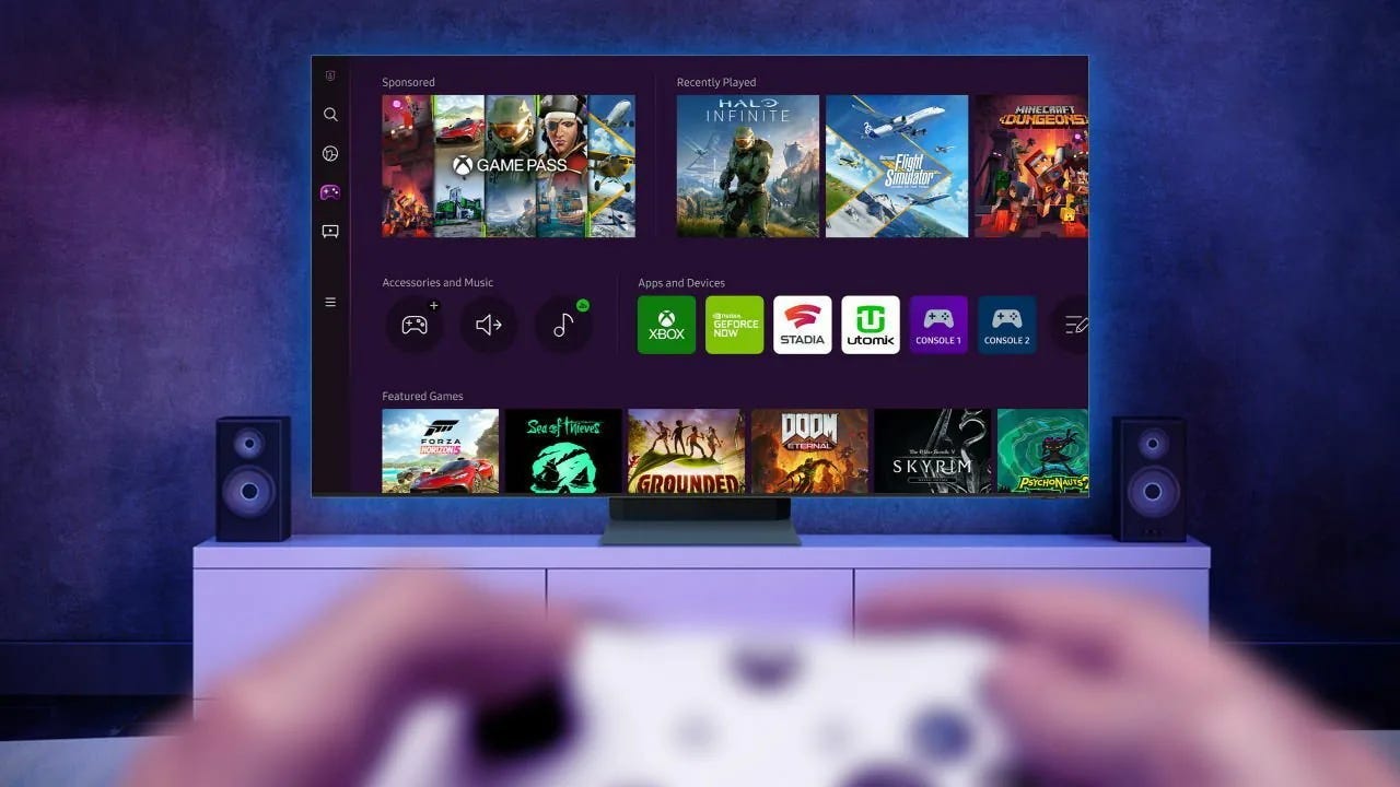 The Xbox app running on a Samsung TV