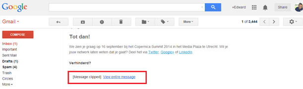 Prevent Gmail clipping your message with an email diet | Econsultancy