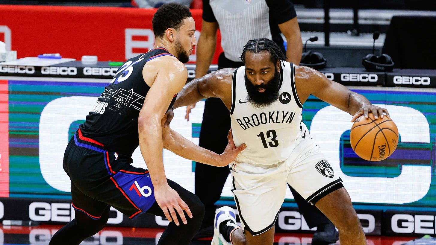 Why a James Harden for Ben Simmons trade might save the Nets&#39; season