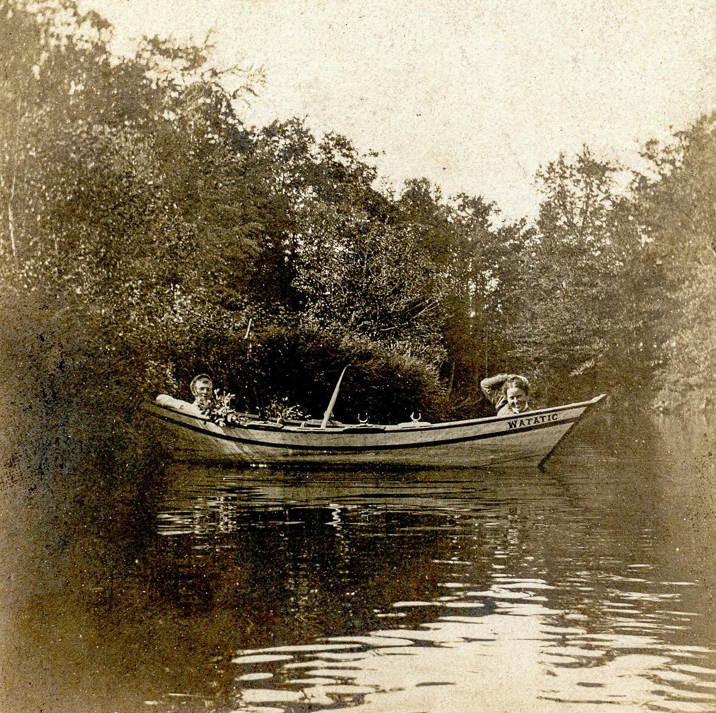 Caroline in boat