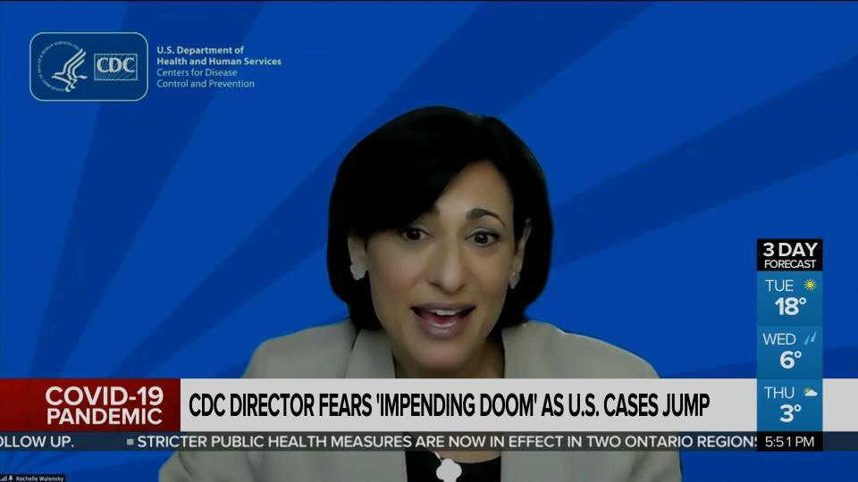 CDC director fears &#39;impending doom&#39; as U.S. cases jump