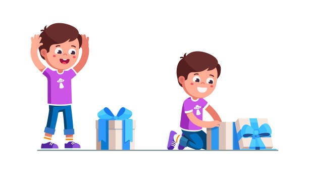 479 Child Receiving Gift Illustrations & Clip Art