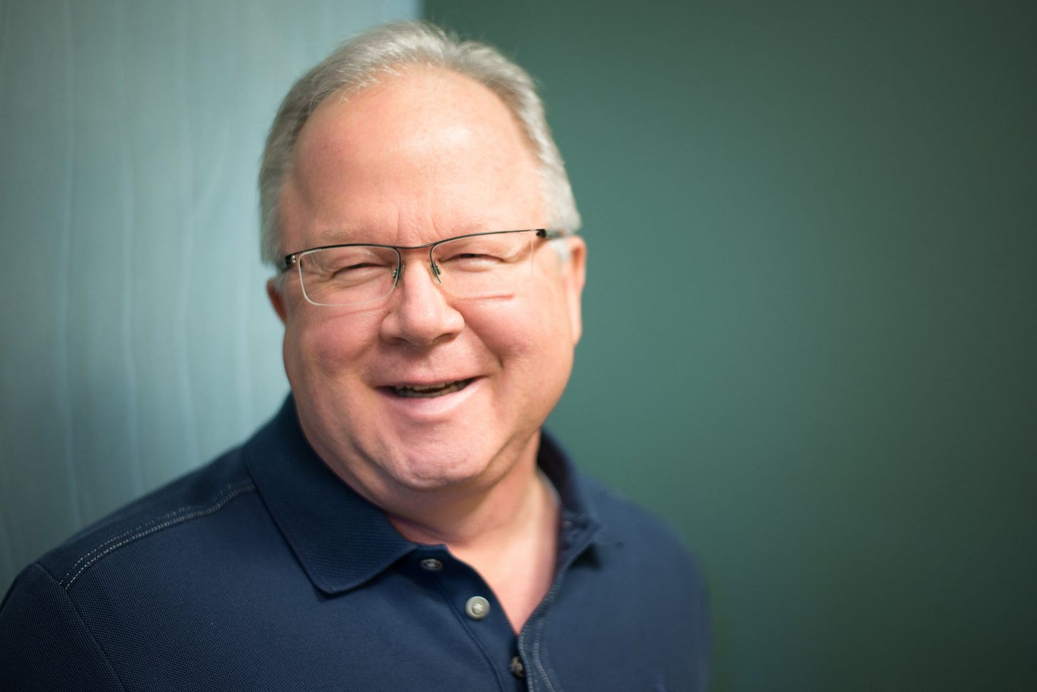 a man wearing glasses